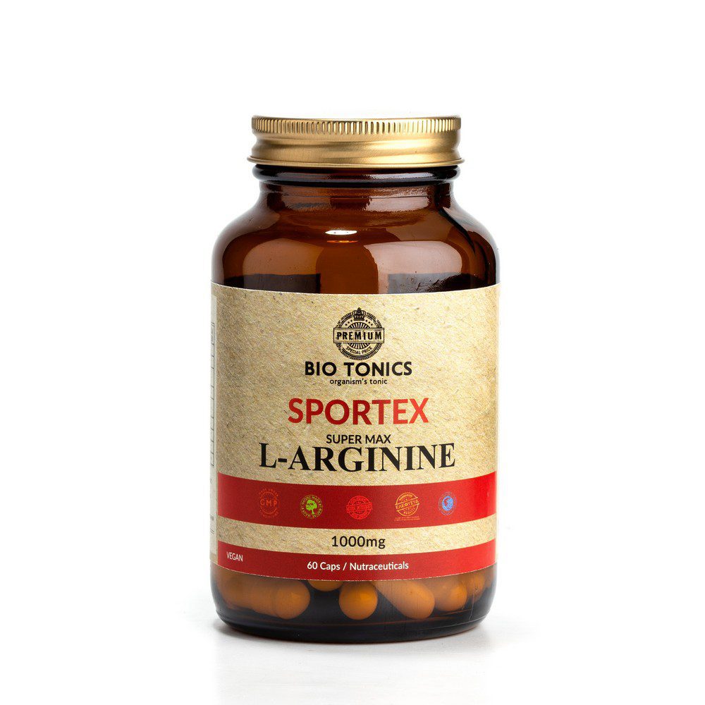 L - ARGININE 1000mg / 60 VEGAN CAPS - SUPER MAX