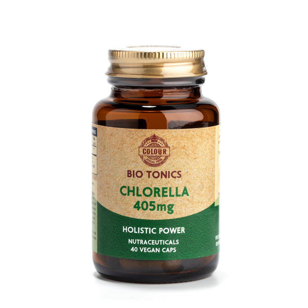 CHLORELLA EXTRACT 405mg / 40 VEGAN CAPS CELL PROTECT. CHLOROPHYL.DETOX