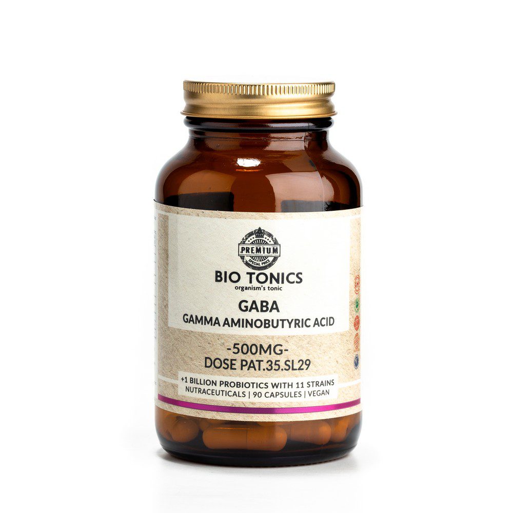 GABA - GAMMA AMINOBUTYRIC ACID 500mg / 90 VEGAN CAPS / DOSE PAT.35.SL290