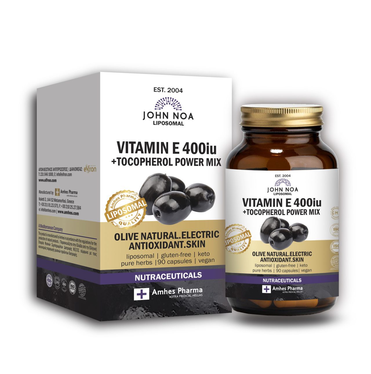 John Noa VitaminE.Tocopherol Amhes - Ελληνική εταιρία φυσικών συμπληρωμάτων διατροφής Προϊόν 001
